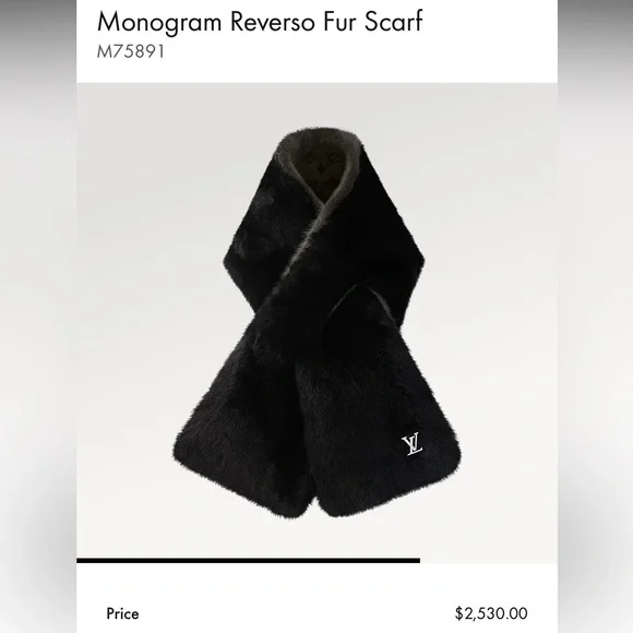 Louis Vuitton Monogram Reverso Mink Scarf - Picture 8 of 10